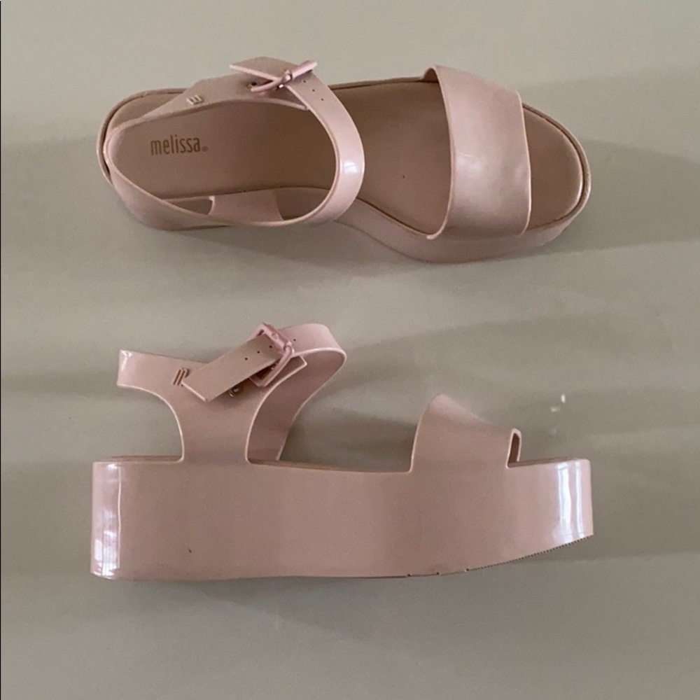 Melissa Pink Platform Jelly Sandals